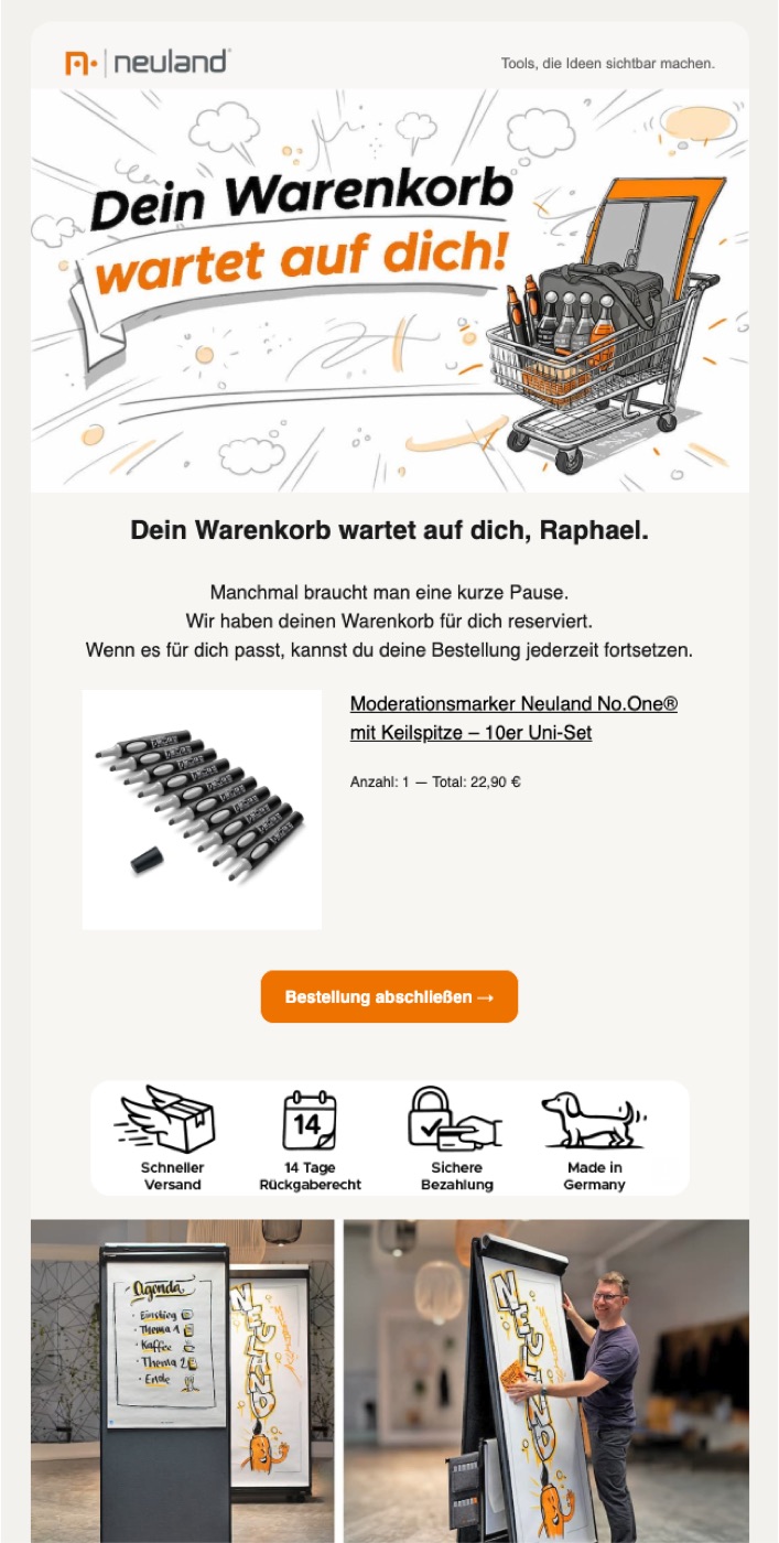 Kampagnenmail eines betreuten Kontos